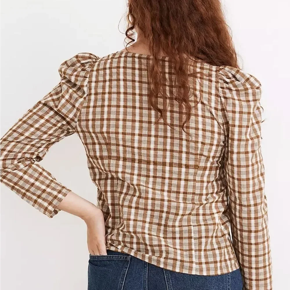 Madewell gingham blouse